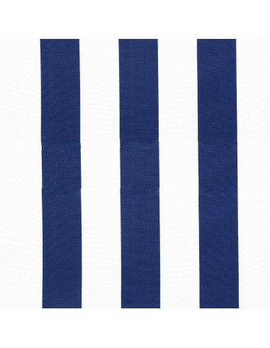 Liegestuhlstoff - Weiß und Navyblau