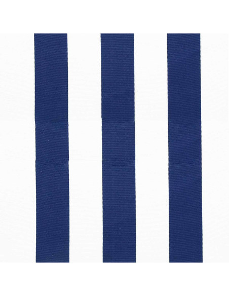 Liegestuhlstoff - Weiß und Navyblau