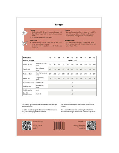 T-Shirt-Schnittmuster Tanger - Ikatee