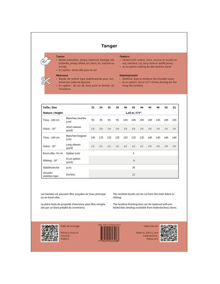 T-Shirt-Schnittmuster Tanger - Ikatee