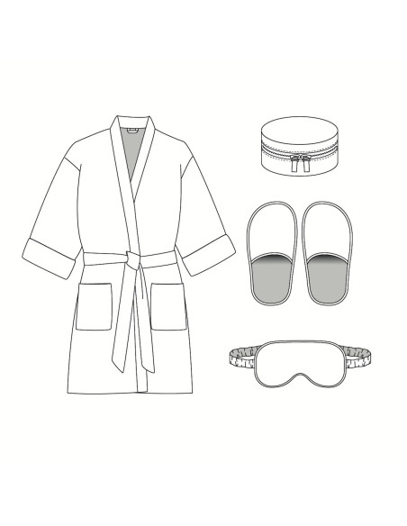 Kimono-Schnittmuster und Badeanzug-Set Alexandrie - Ikatee