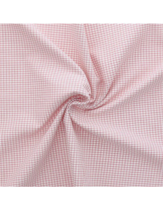Vichy-Stoff mit kleinen Karos - Altrosa