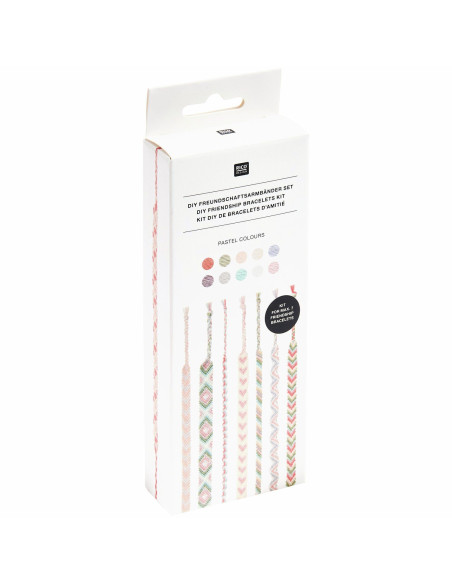 Brasilianisches Armband-Set - Pastellfarben