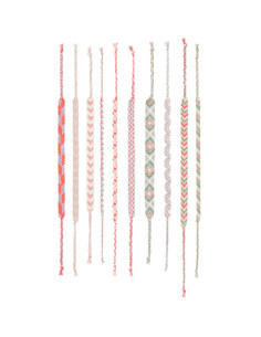 Brasilianisches Armband-Set - Pastellfarben 2