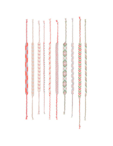 Brasilianisches Armband-Set - Pastellfarben