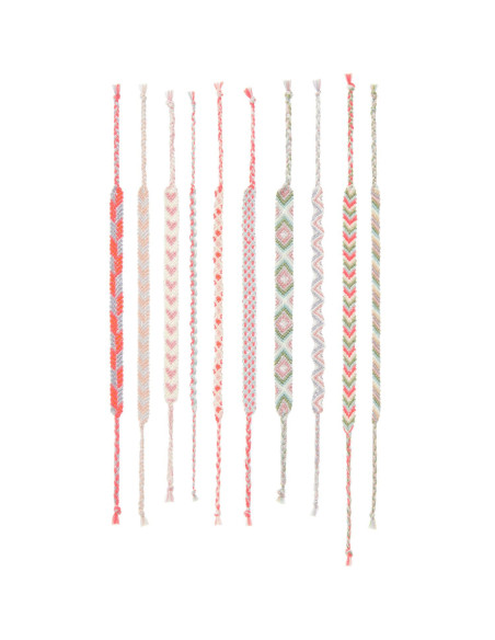 Brasilianisches Armband-Set - Pastellfarben