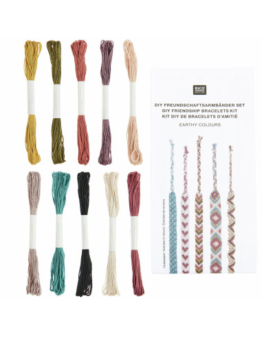 Brasilianisches Armband-Kit - Erdige Farben
