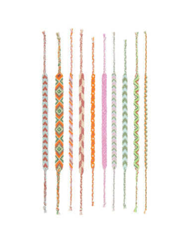 Brasilien-Armband-Set - Neon-Mischfarben