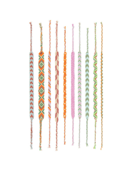 Brasilien-Armband-Set - Neon-Mischfarben