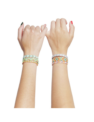 Brasilien-Armband-Set - Neon-Mischfarben