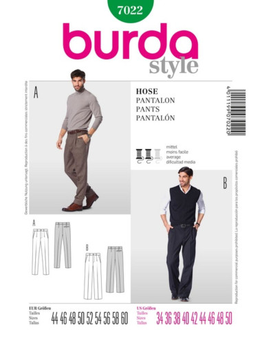 Hosenmuster - Burda 7022