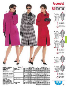 Mantelschnittmuster - Burda 8292