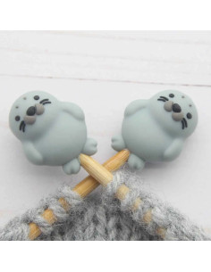 Maschenstopper für Stricknadeln - Kleiner Seehund