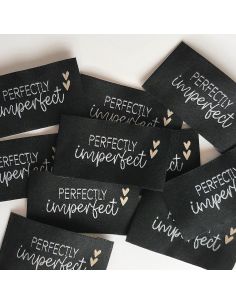 Satz von 5 gewebten Aufnähern zum Annähen Perfectly imperfect