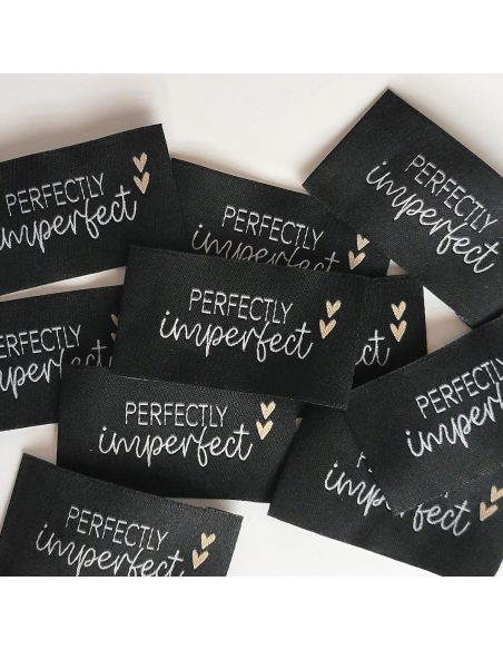 Satz von 5 gewebten Aufnähern zum Annähen Perfectly imperfect