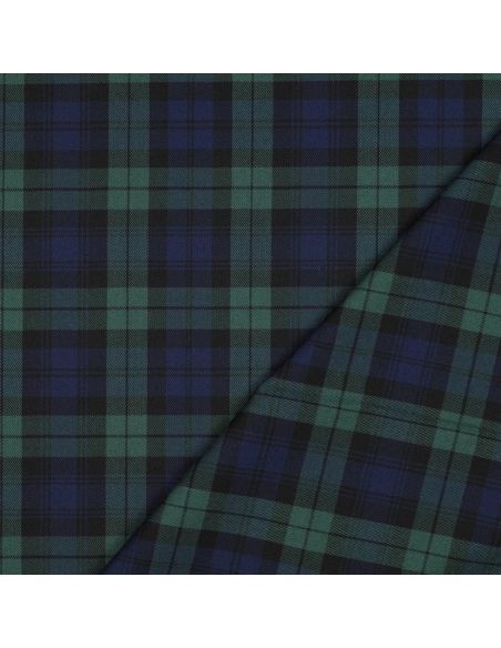 Schottisches Tartan-Gewebe - Blau und Grün