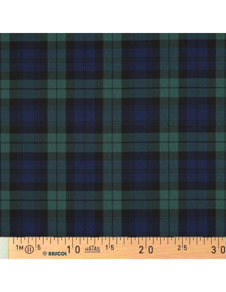 Schottisches Tartan-Gewebe - Blau und Grün