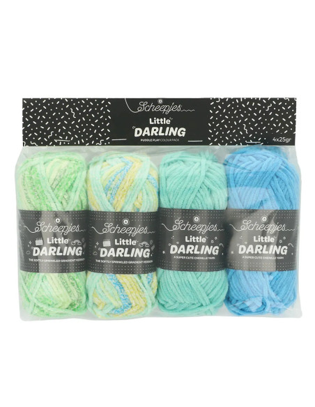 Beutel mit 4 Knäueln Scheepjes Little Darling Sprinkled - Puddle Play