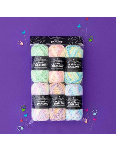 Packung mit 6 Knäueln Scheepjes Little Darling Sprinkled - Sugar Rush 2