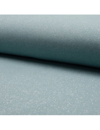 Glitzernder Sweatstoff - Minzgrün