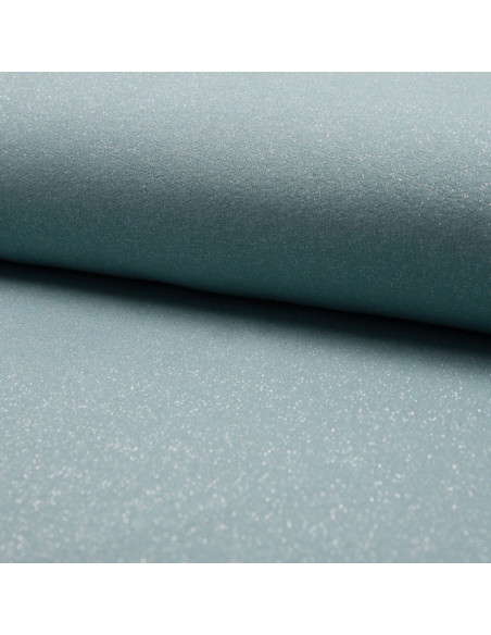Glitzernder Sweatstoff - Minzgrün