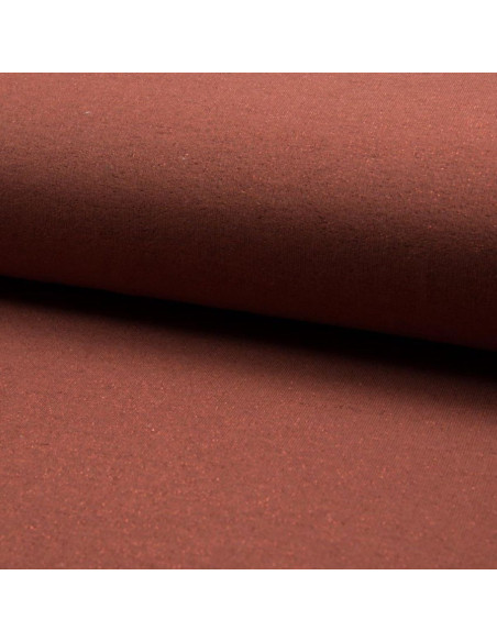 Glitzernder Sweatstoff - Terrakotta