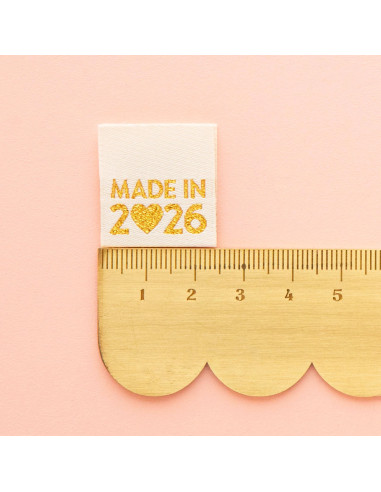 Satz von 8 gewebten Etiketten - Made in 2026 or