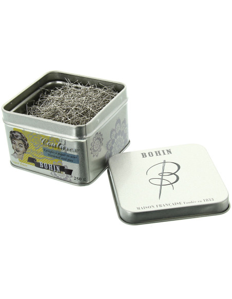 Schachtel mit 250 g superfeinen Bohin-Nadeln