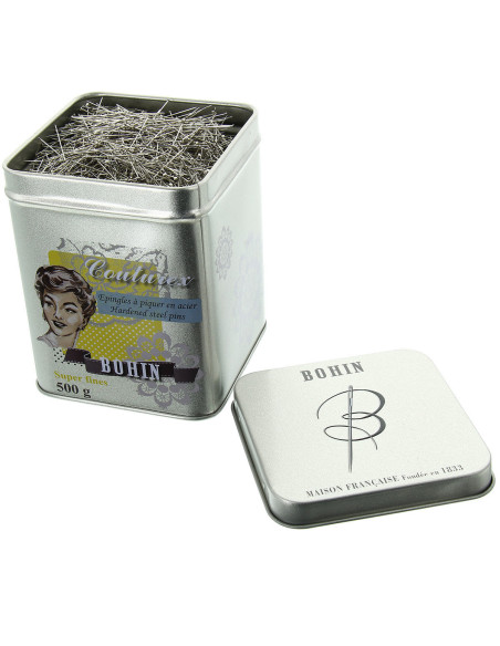Schachtel mit 500 g superfeinen Bohin-Nadeln