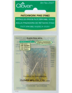 Schachtel mit 100 ultrafeinen Stecknadeln für Patchwork von Clover