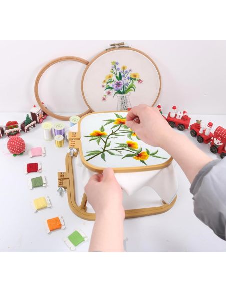 Support de broderie double niveau - Moutarde