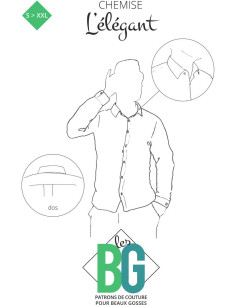 Herrenhemdschnittmuster L'Élégant - Les BG