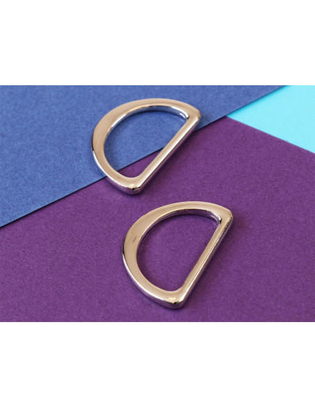 Set aus 2 D-Ringen, 25 mm, Silber