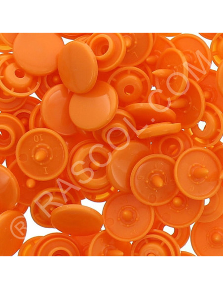 Beutel mit 25 runden KAM Harzdruckknöpfen - Orange