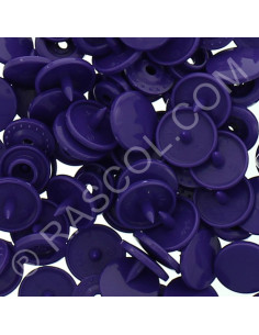 Beutel mit 25 runden KAM Harzdruckknöpfen - Violett