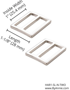 Set aus 2 verstellbaren Schnallen 28 x 25 mm Silber 2