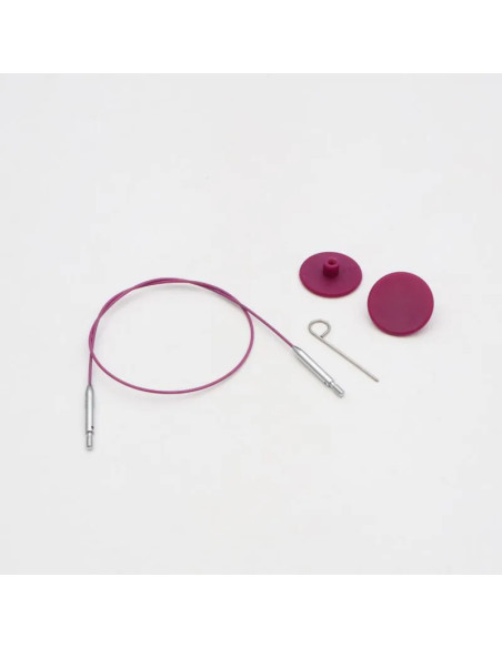 Câble pivotant Swivel Thin & Flex pour aiguilles KnitPro - Violet