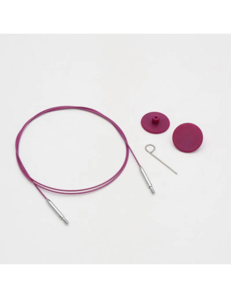 Câble pivotant Swivel Thin & Flex pour aiguilles KnitPro - Violet