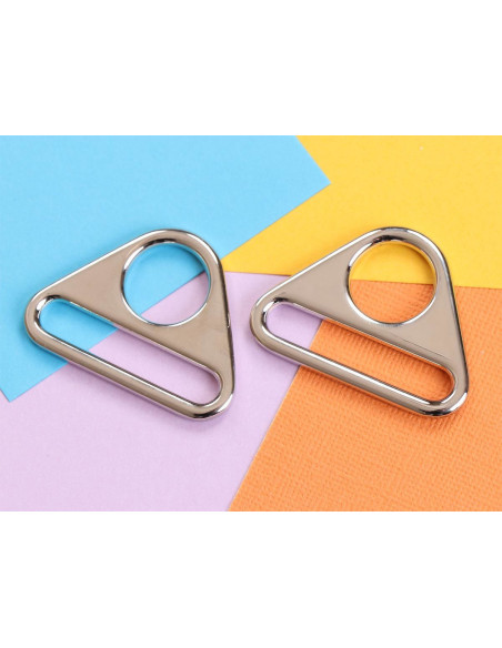 Set aus 2 dreieckigen Ringen, 38 mm, Silber