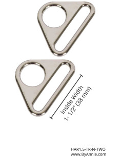 Set aus 2 dreieckigen Ringen, 38 mm, Silber 2
