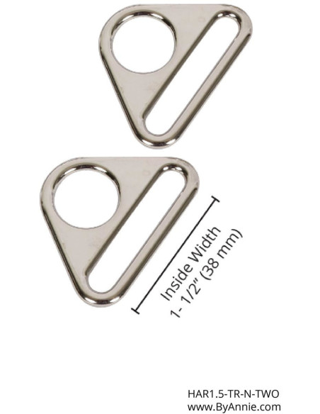 Set aus 2 dreieckigen Ringen, 38 mm, Silber