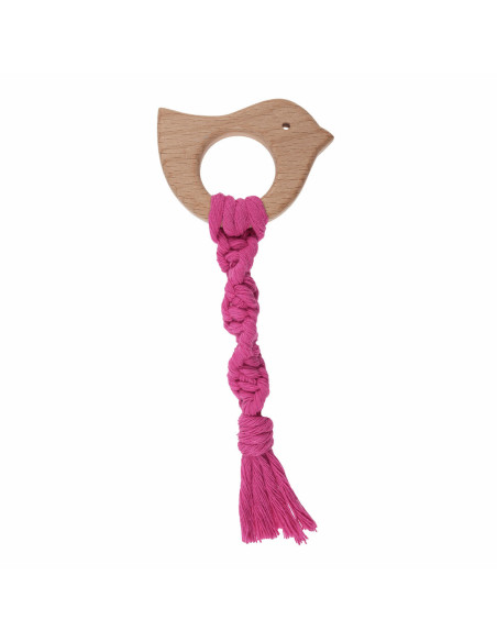 Beißring aus Holz - Vogel