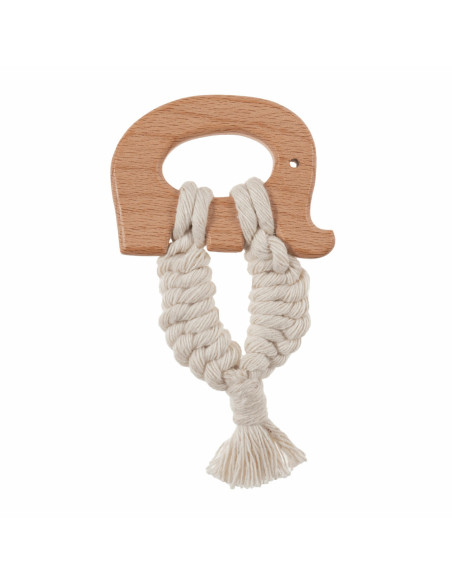 Beißring aus Holz - Elefant