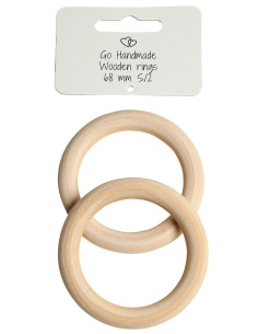 Holzringe für Rasseln und Mobiles 68 mm