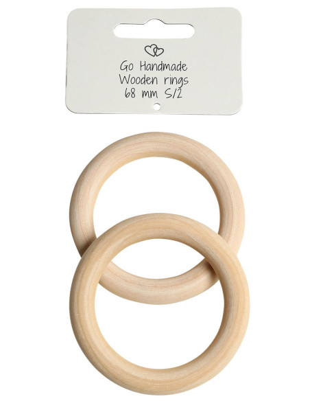 Holzringe für Rasseln und Mobiles 68 mm