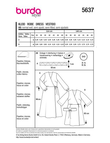 Patron de robe - Burda 5637