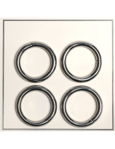 Gebrochene Ringe für Taschen 30 mm - Silber