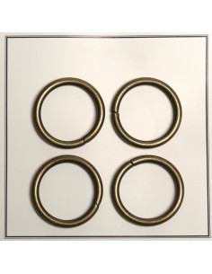 Gebrochene Ringe für Taschen 30 mm - Bronze