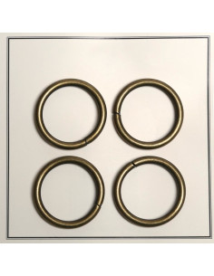Gebrochene Ringe für Taschen 28 mm - Bronze