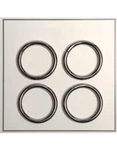 Gebrochene Ringe für Taschen 28 mm - Silber